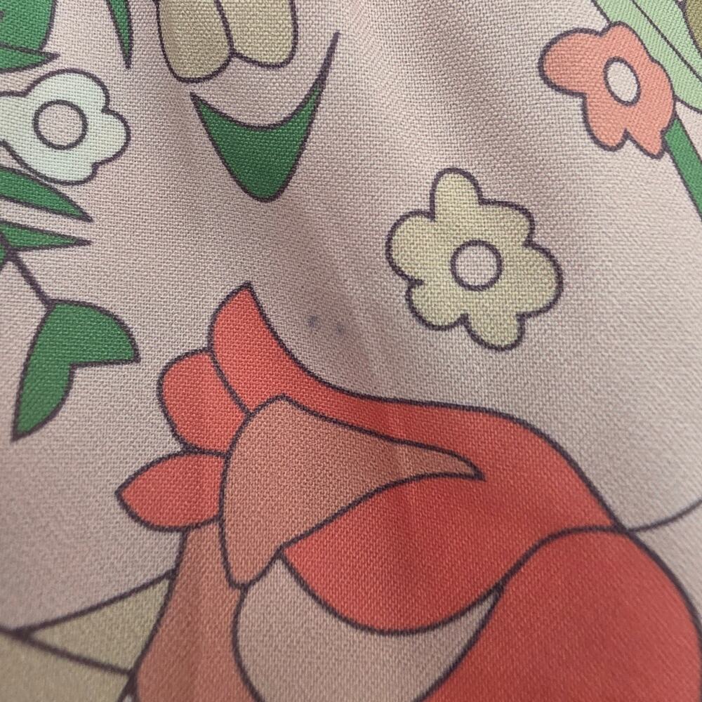 Clad & Cloth The Daisy Pink Floral Halter Open Back Retro Mini Dress Large NEW - Picture 12 of 13